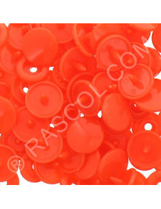 Pack of 25 KAM round resin snaps - Neon orange