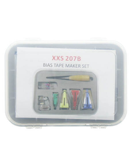 Deluxe 6-in-1 Bias Tape Maker Set with Awl and Foot