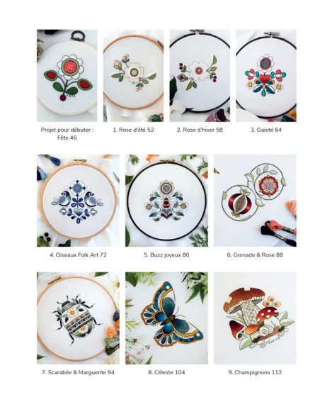 Livre introduction à la broderie blanche en couleur