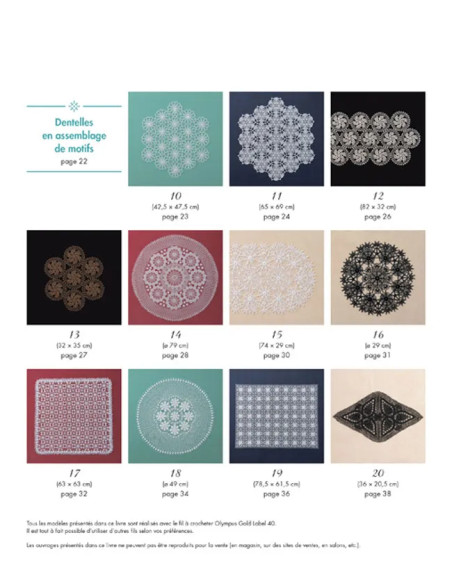 Livre jolis napperons au crochet
