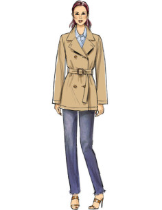 Coat and belt pattern - Vogue 9367