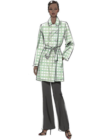 Coat and belt pattern - Vogue 9367