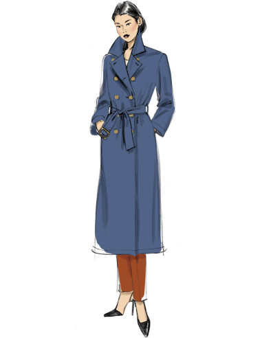 Coat and belt pattern - Vogue 9367