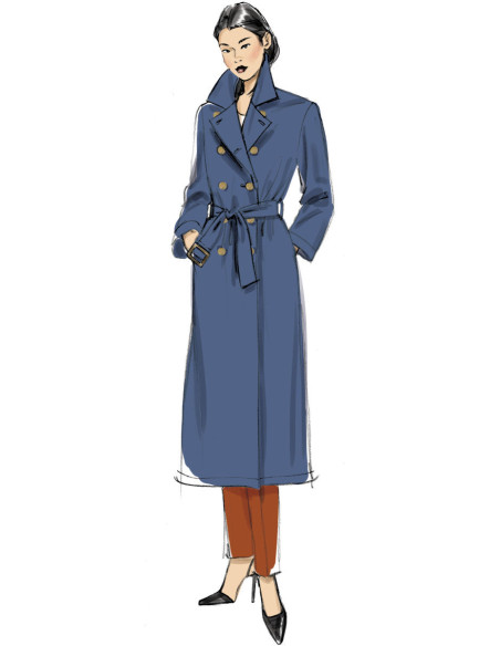 Coat and belt pattern - Vogue 9367