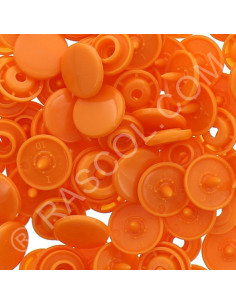 Pack of 25 round KAM resin snaps - Orange