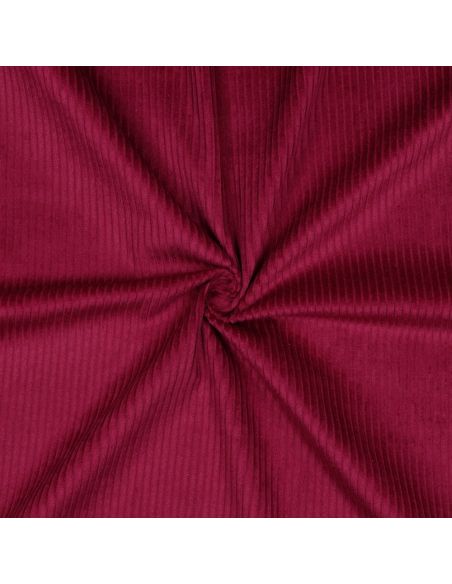 Corduroy cotton fabric - Cherry