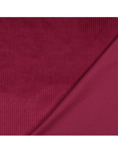 Corduroy cotton fabric - Cherry