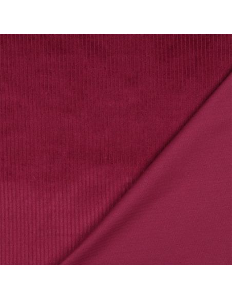 Corduroy cotton fabric - Cherry