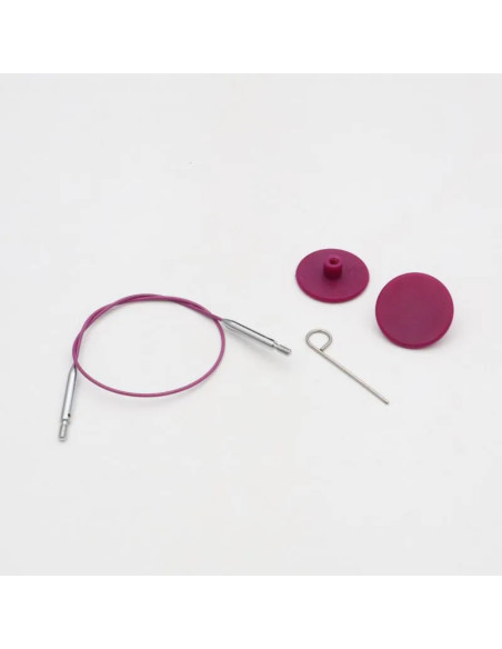 Câble pivotant Swivel Thin & Flex pour aiguilles KnitPro - Violet