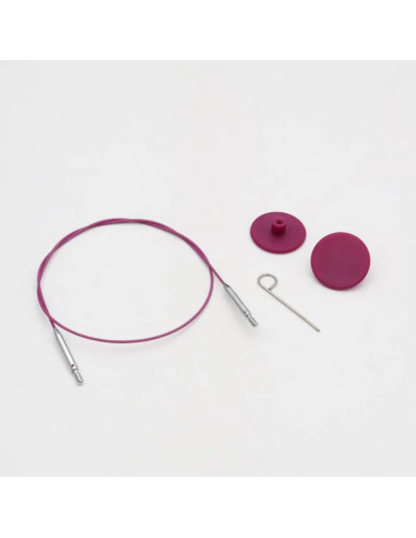 Câble pivotant Swivel Thin & Flex pour aiguilles KnitPro - Violet