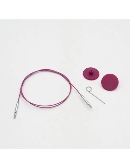 Câble pivotant Swivel Thin & Flex pour aiguilles KnitPro - Violet