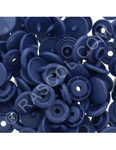 Pack of 25 KAM round resin snaps - Denim blue