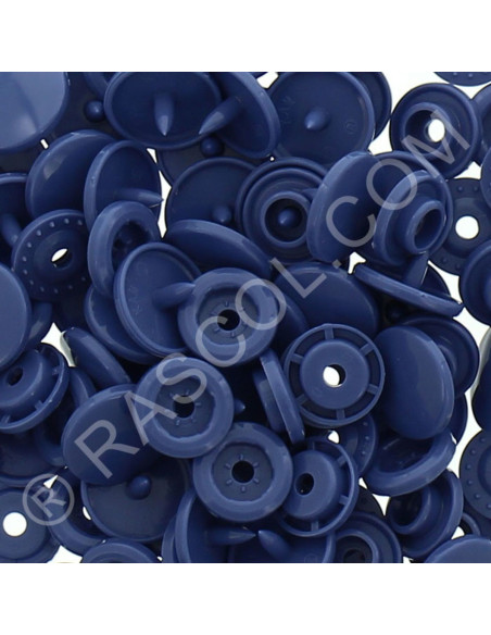 Pack of 25 KAM round resin snaps - Denim blue