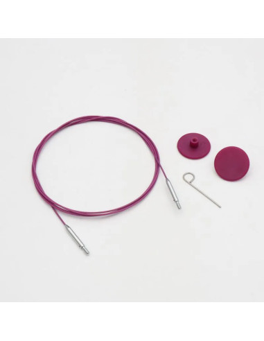 Câble pivotant Swivel Thin & Flex pour aiguilles KnitPro - Violet