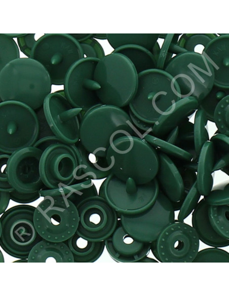 Pack of 25 KAM round resin snaps - Fir green