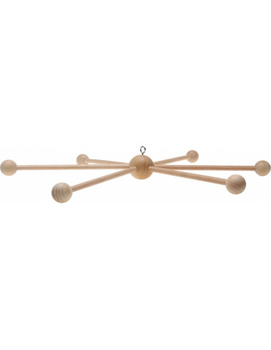 Wooden baby mobile - 6 branches