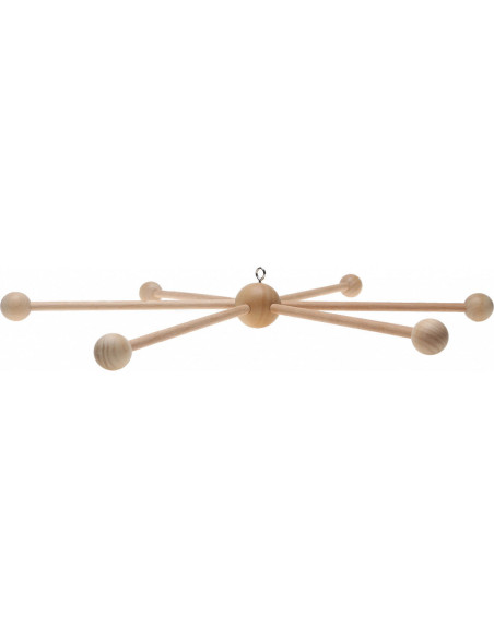 Wooden baby mobile - 6 branches