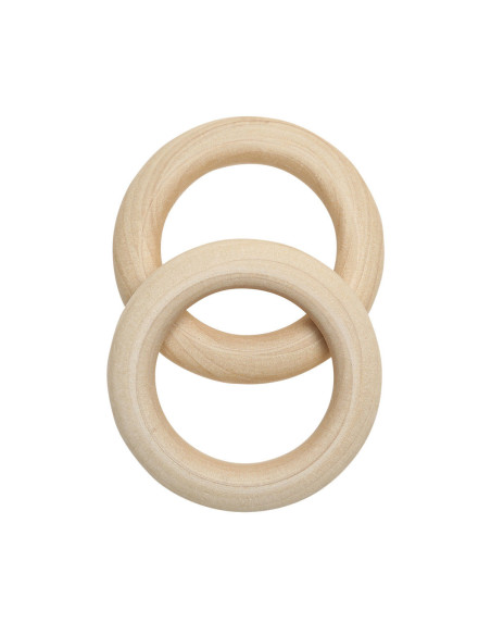 Wooden rings for rattles and mobiles 55 mm