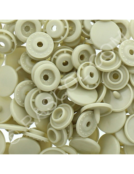 Pack of 25 round KAM resin snaps - Beige