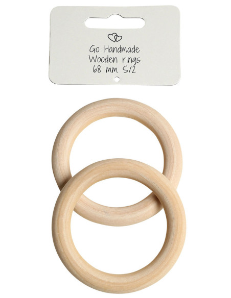 Wooden rings for rattles and mobiles 68 mm