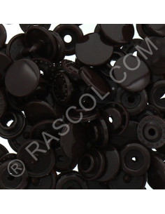 Pack of 25 round KAM resin snaps - Brown