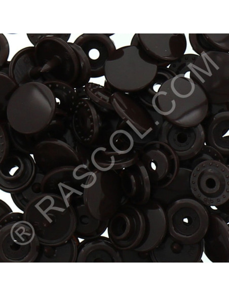 Pack of 25 round KAM resin snaps - Brown