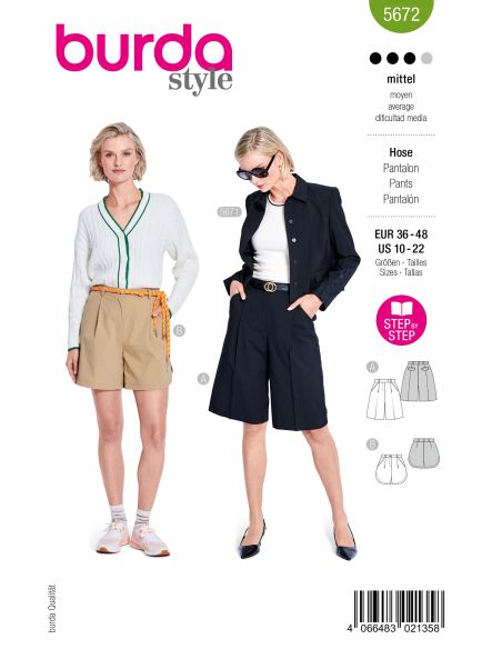 Patron de short - Burda 5672