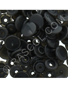 Pack of 25 KAM round resin snaps - Anthracite gray
