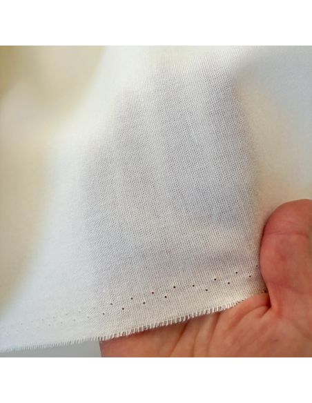 Toile tailleur libre grattée - Écru