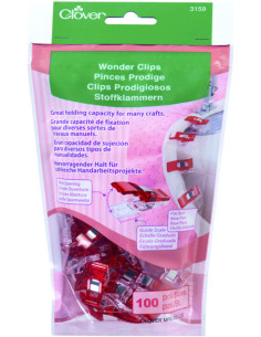 Pack of 100 Prodige Clover Clips - Red