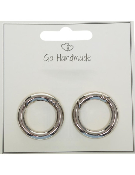 Carabiner rings for bags - Silver