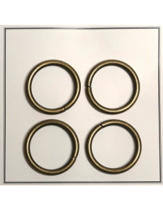 30 mm broken rings for bags - Bronze
