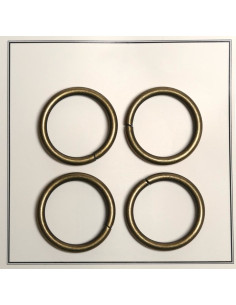 28 mm broken rings for bags - Bronze