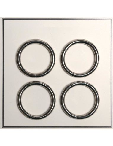 28 mm Broken Rings for Bags - Silver