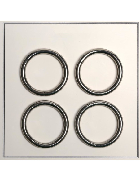 28 mm Broken Rings for Bags - Silver