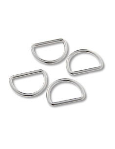 Box of 4 D-rings - Silver 25 mm 2