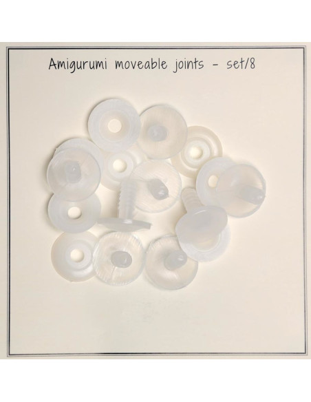 Set of 8 movable 20 mm joints for amigurumis