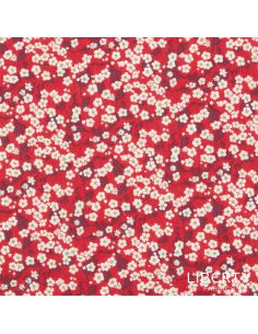 Tissu Liberty - Mitsi Valeria rouge coquelicot