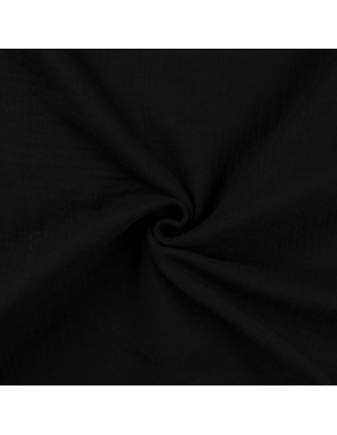 Double gauze cotton fabric - Black