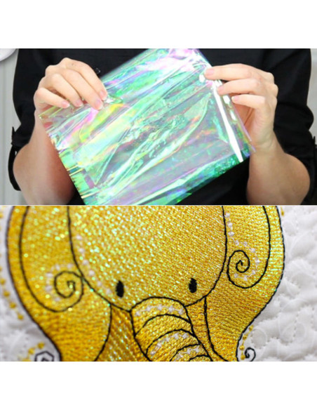 Opalescent mylar sheets