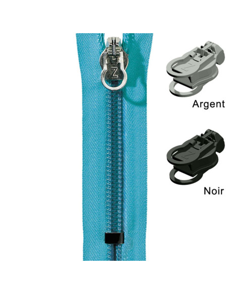 ZlideOn 10C clip-on replacement slider for zipper with nylon spiral teeth