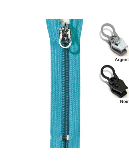 ZlideOn 8C clip-on replacement slider for zipper with nylon spiral teeth