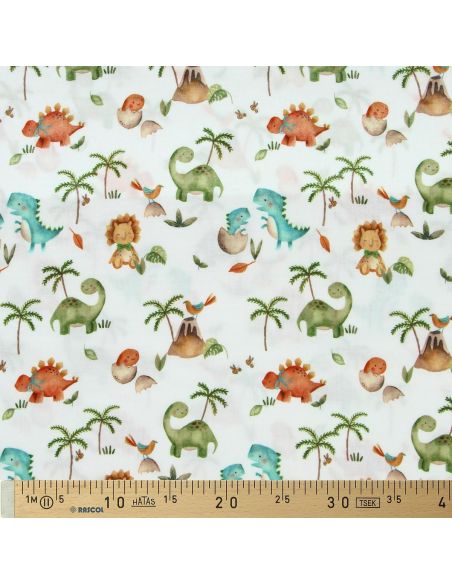 Tissu double gaze imprimé - Dinus