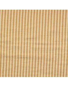 Tissu double gaze gaufrée rayures - Vert clair et amande 2