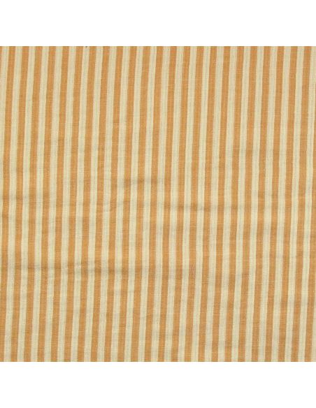 Tissu double gaze gaufrée rayures - Vert clair et amande