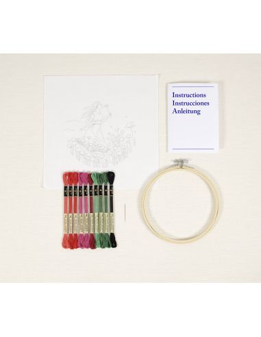 Kit broderie - Coquelicots romantiques
