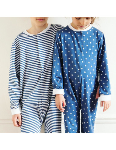 Gaby Unisex Pajama Jumpsuit Pattern - Ikatee