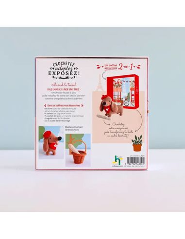 Coffret crochetez adoptez exposez - Marcel le teckel