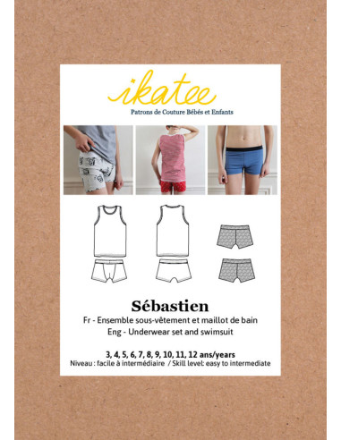 Sébastien Underwear and Swimsuit Pattern - Ikatee