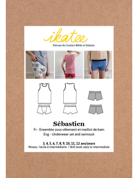 Sébastien Underwear and Swimsuit Pattern - Ikatee